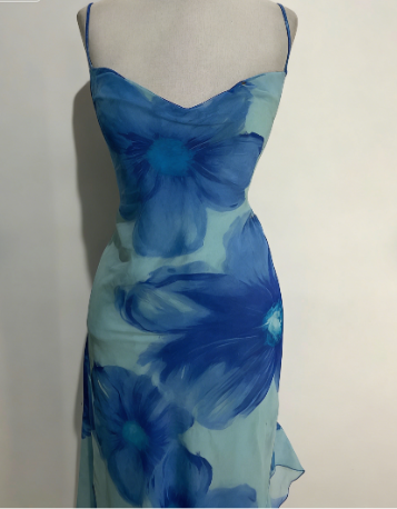 Flowy Chiffon Printed Strapless 19th Birthday Homecoming Dress cc3872