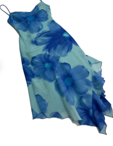 Flowy Chiffon Printed Strapless 19th Birthday Homecoming Dress cc3872