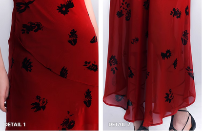 Simple Fashion Floral Pattern Design Spaghetti Strap Dress HZ1024