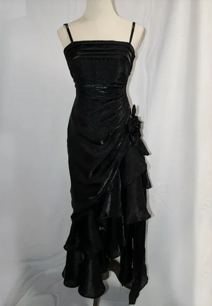 Elegant Chiffon Prom Dress Sheath Evening Gown Party Dress Spaghetti Strap Formal Dress HZ1024