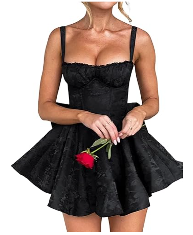 Vintage A-Line Bowknot Homecoming Dress Satin Party Dress Short Cocktail Dress HZ1024