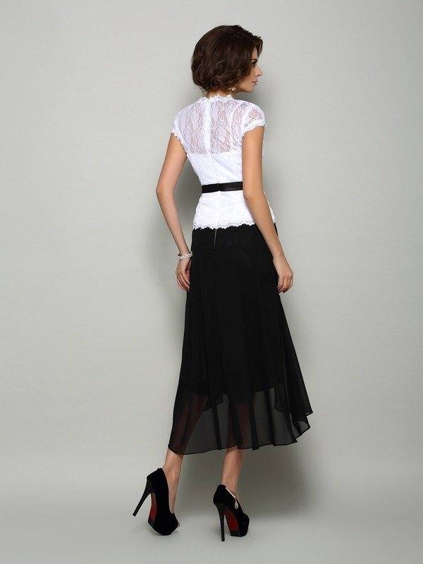 A-Line/Princess V-neck Sash/Ribbon/Belt Sleeveless High Low Chiffon Mother of the Bride Dresses - RongMoon