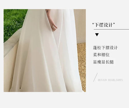 White Sweat Princess Wedding Dress for Banquet Ball Prom
