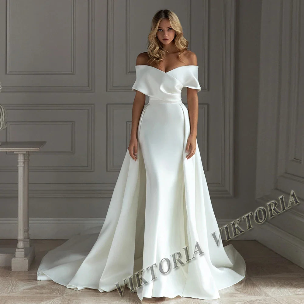 VIKTORIA Vintage Backless Wedding Dresses For Woman Spaghetti Straps Lace Appliques