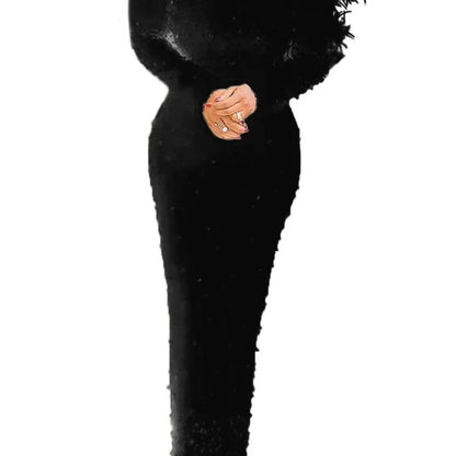 Elegant Feather Maxi Dress for Women - Perfect for Parties, Weddings, and Prom