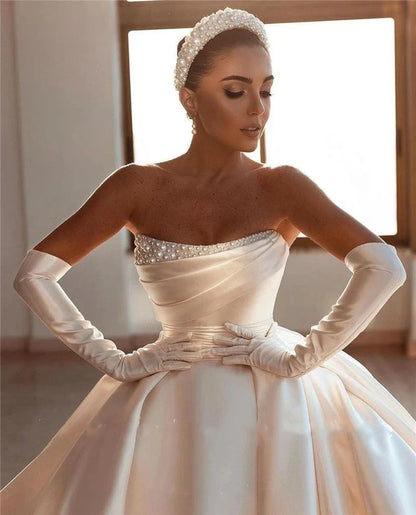Gorgeous Women's Wedding Dresses Off Shoulder Princess Gowns