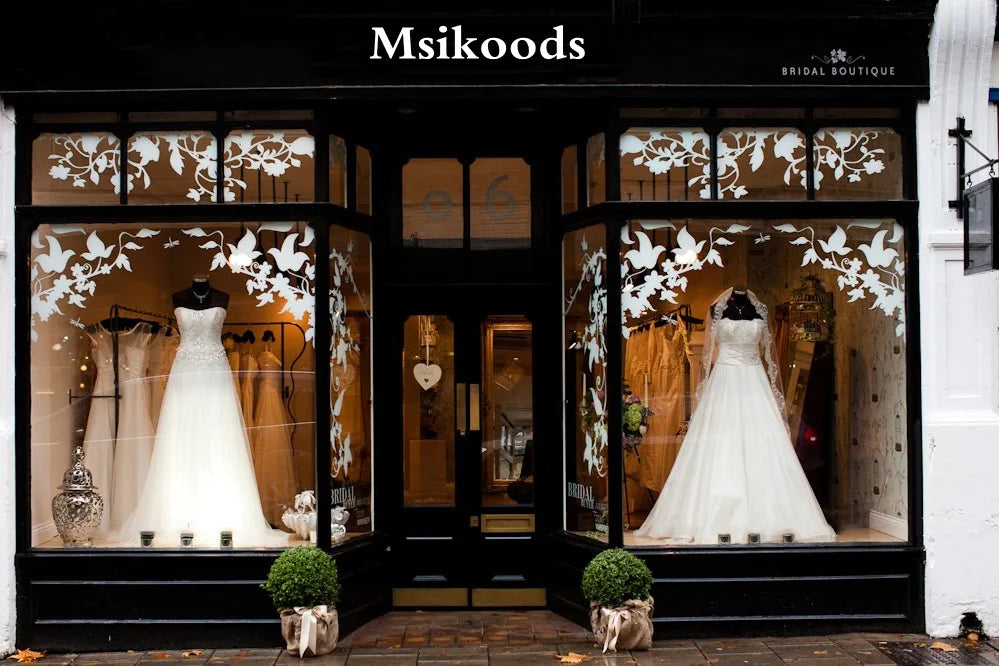 Msikoods Vintage Long Sleeves Mermaid Wedding Dresses Gown