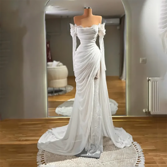LORIE Mermaid Princess Lace Appliques Sexy Wedding Dress Gown
