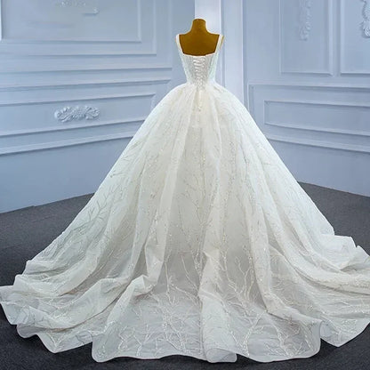 Customized Luxury Elegant Sweetheart Wedding Dress Lace Bridal Gowns Floor-Length Ball Gown