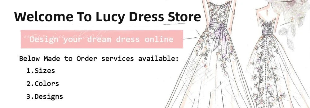 Lucy Customized Womens Dresses Gowns Wedding Dress Flower Decoration