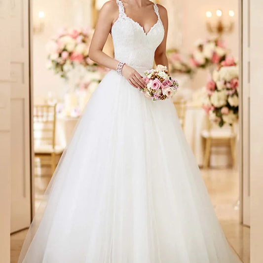 Detachable Wedding Dresses See Through Back Bridal Gowns