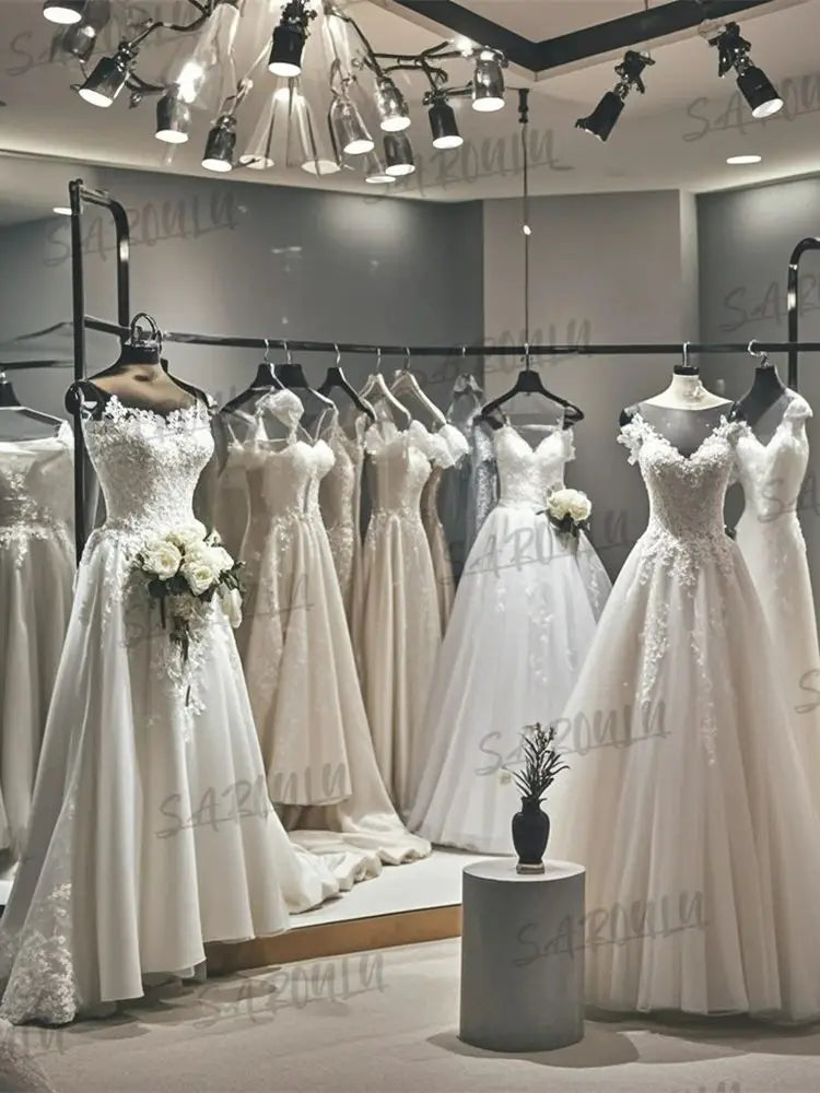 Bohemian Wedding Dress for Women with Long Flare Sleeves