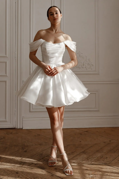 Elegant Short Wedding Prom Party Dresses Evening Gowns