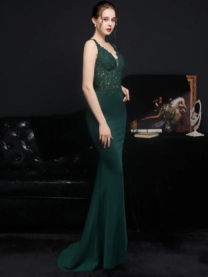 Sexy Elegant Luxury Wedding Evening Long Dresses for Women Rhinestone Prom Party Dresses Summer Dress