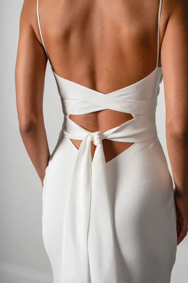 Customized Simple Sexy Wedding Dresses Boho Bridal Gowns