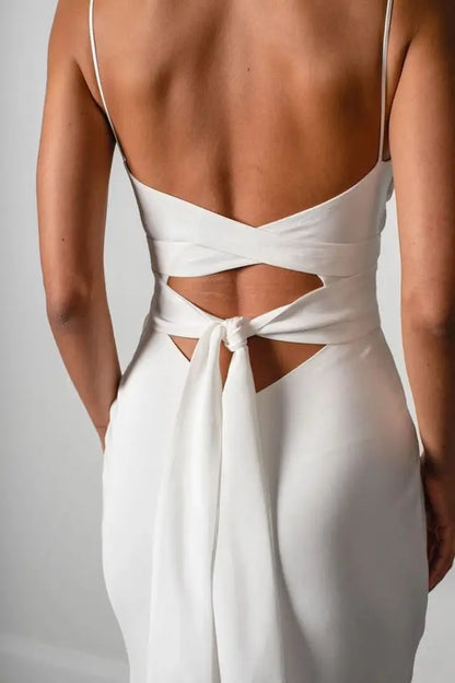 Customized Simple Sexy Wedding Dresses Boho Bridal Gowns