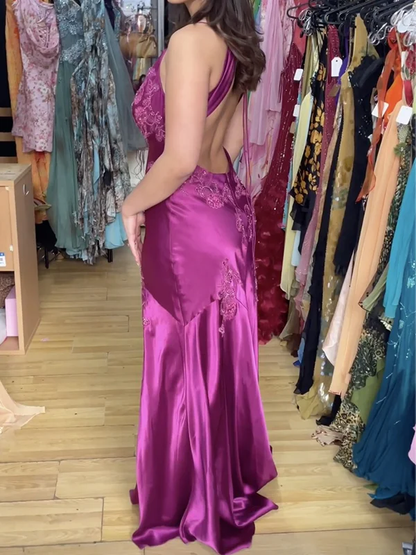 Fancy Mermaid Spaghetti Straps Green Backless Long Prom Dress Evening Dress Formal Dress SD2190