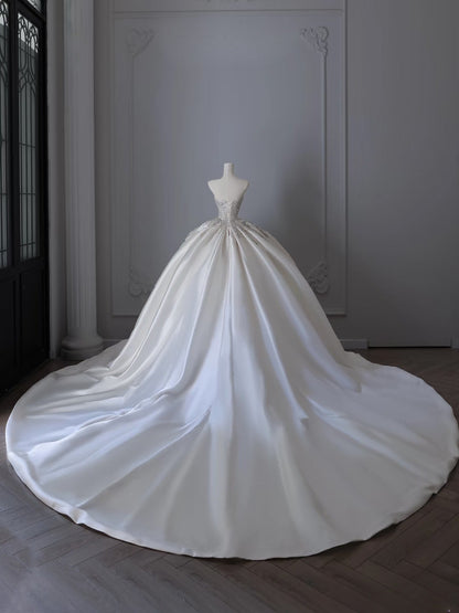 Timeless Ball Gown Sweetheart Neckline Sequin Sleeveless Wedding Dress Bridal Dresses SD2519
