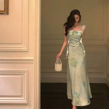 Gorgeous A Line Straps Mint Green Date Night Dress Prom Dresses With Ruffles Party Dress Birthday Outfits SD810