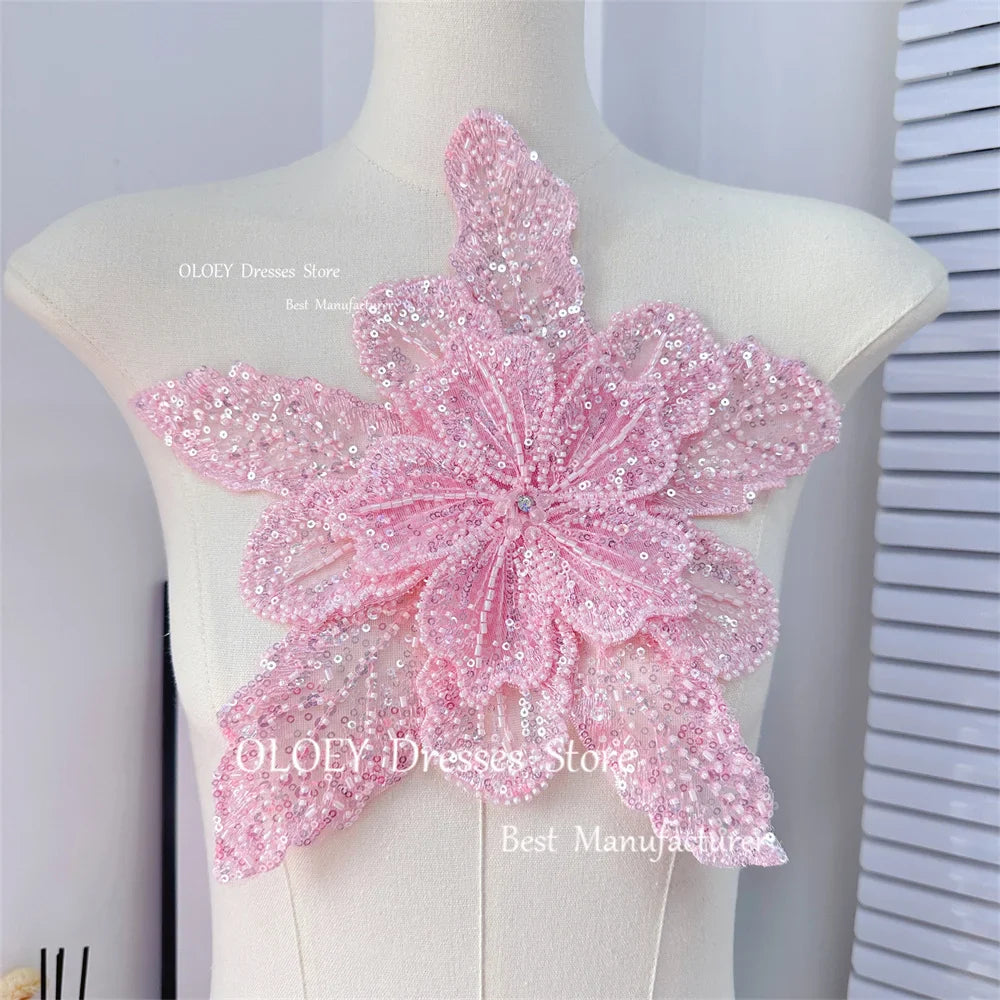 OLOEY Exquisite Mini Lace Short Wedding Dresses Bridal Dress Sweetheart Luxury Delicate Women Robes