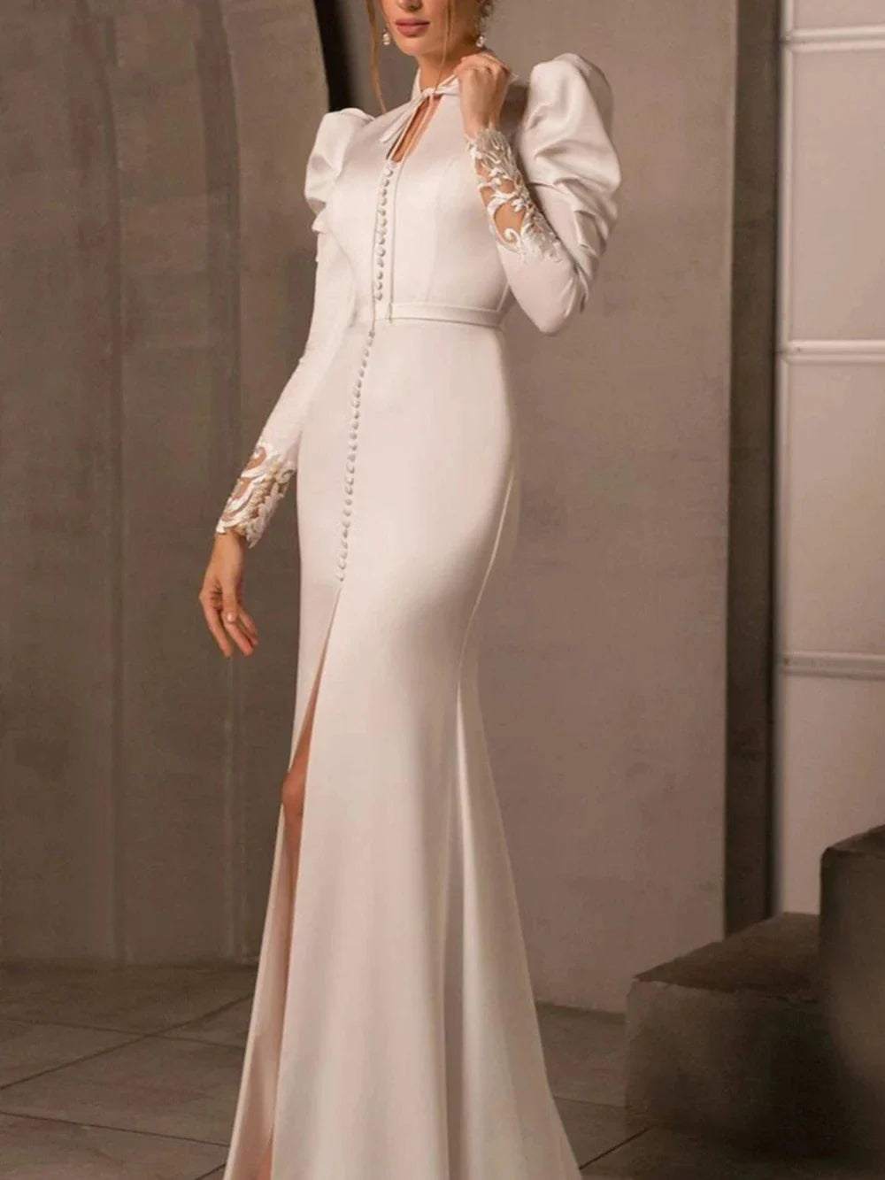 Pretty Wedding Dresses Elegant Bridal Gowns Lace Satin Robes