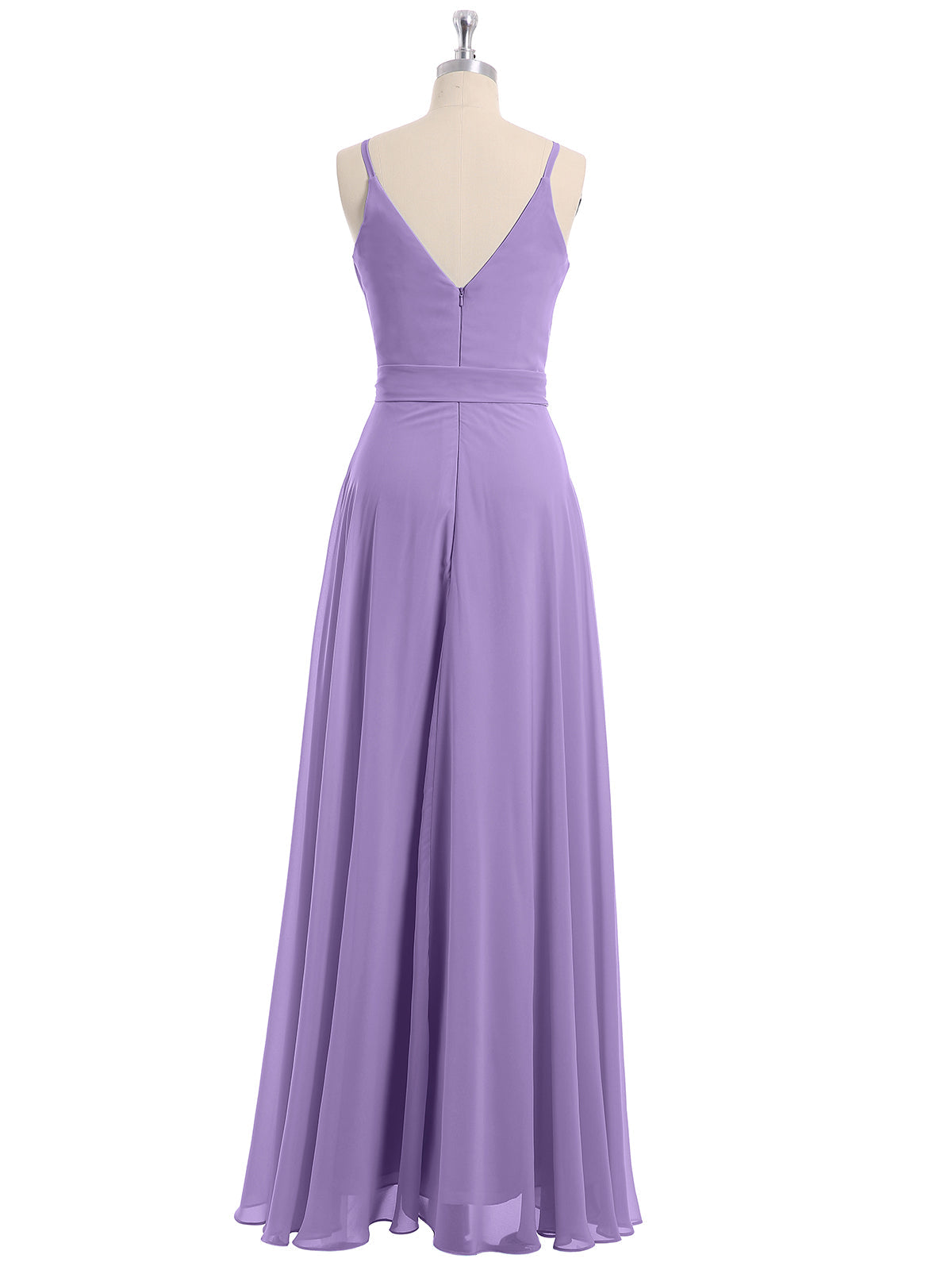 Spaghetti Strap Chiffon Dresses with Sash Bow-Tahiti