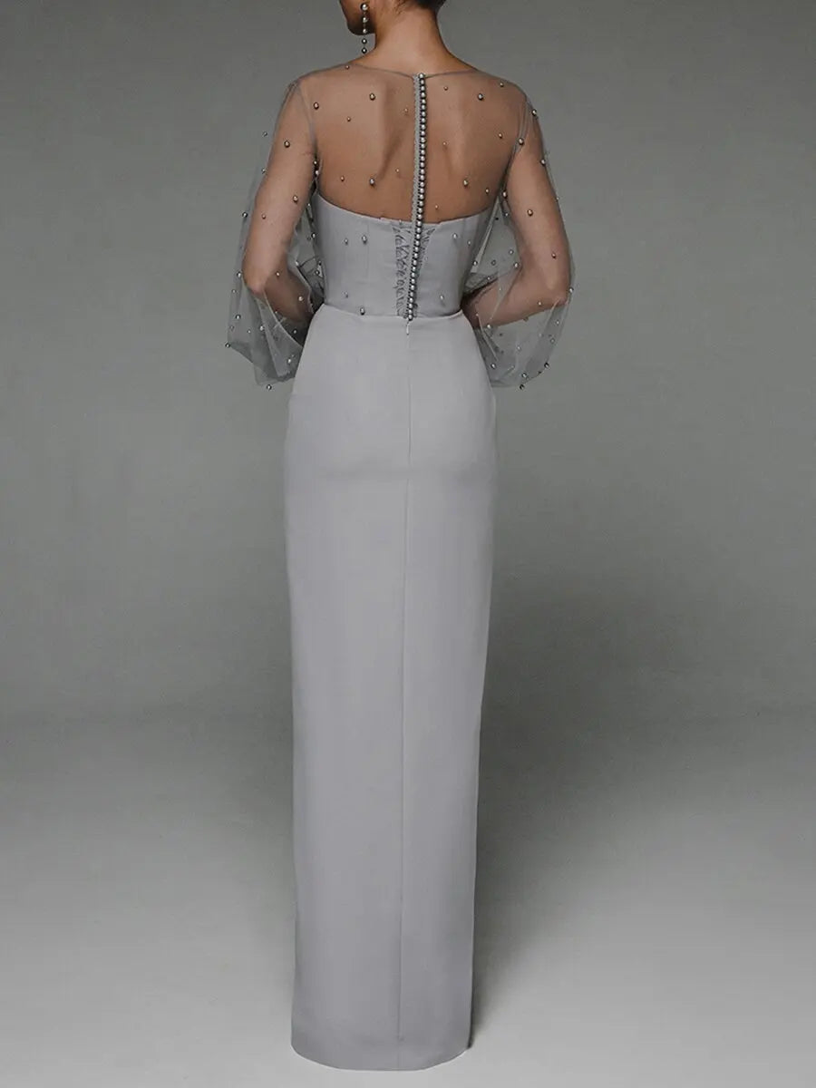 Sexy Wedding Dresses for Women Casual O-Neck Long Dress Elegant Evening Style