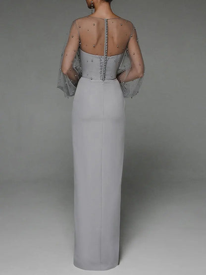 Sexy Wedding Dresses for Women Casual O-Neck Long Dress Elegant Evening Style