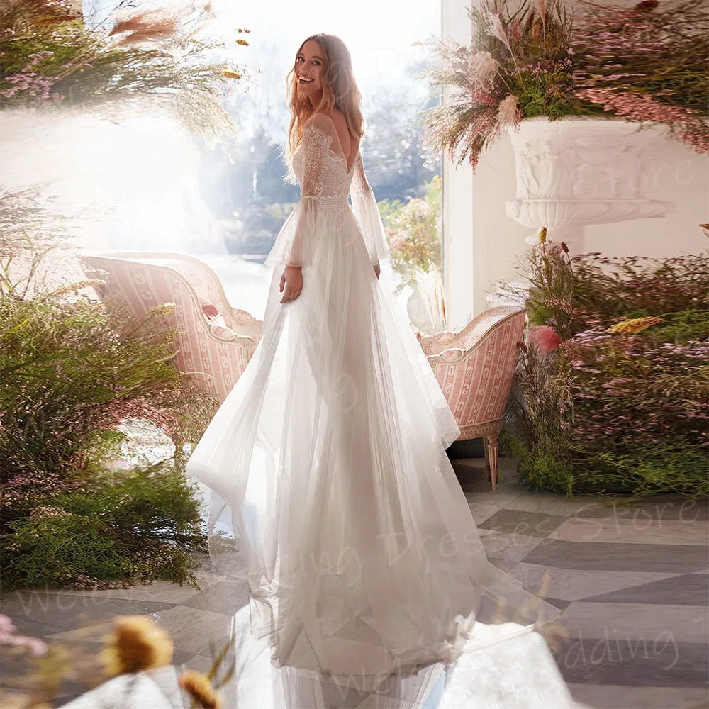 Graceful Popular A Line Wedding Dresses with Classic Appliques