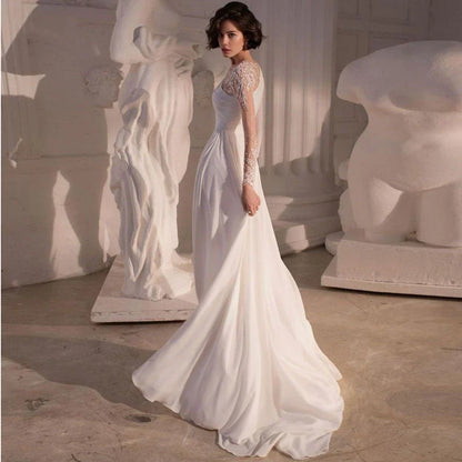 Simple Chiffon Wedding Dresses Vintage Strapless Gowns Elegant