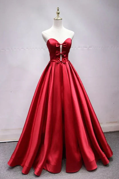 Aimishang A Line Evening Dresses Spaghetti Straps Satin V Neck Long Prom Dresses