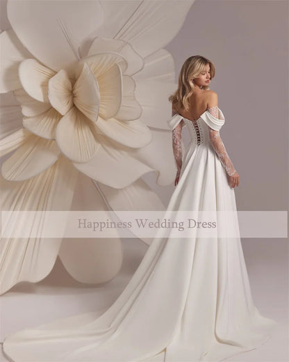 Customized Strapless Corset Designs Wedding Dress A-Line Lace Up