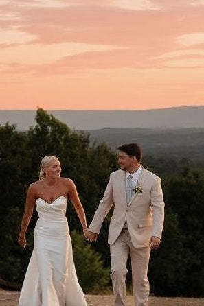 Strapless A-Line  Satin Sleeveless Pleated Simple Wedding Dress