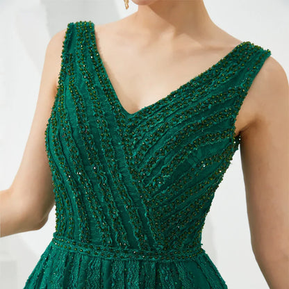 Aimishang Prom Dress Evening Dresses Straps Gorgeous Beading A Line Tulle