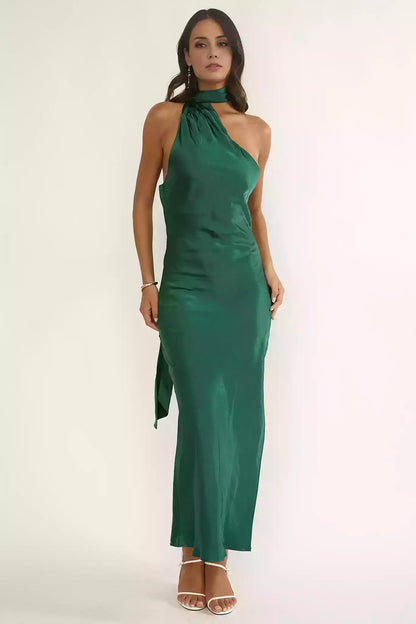 Stunning Partial Lining Asymmetric Collar Side Split Side Zipper Prom Dresses