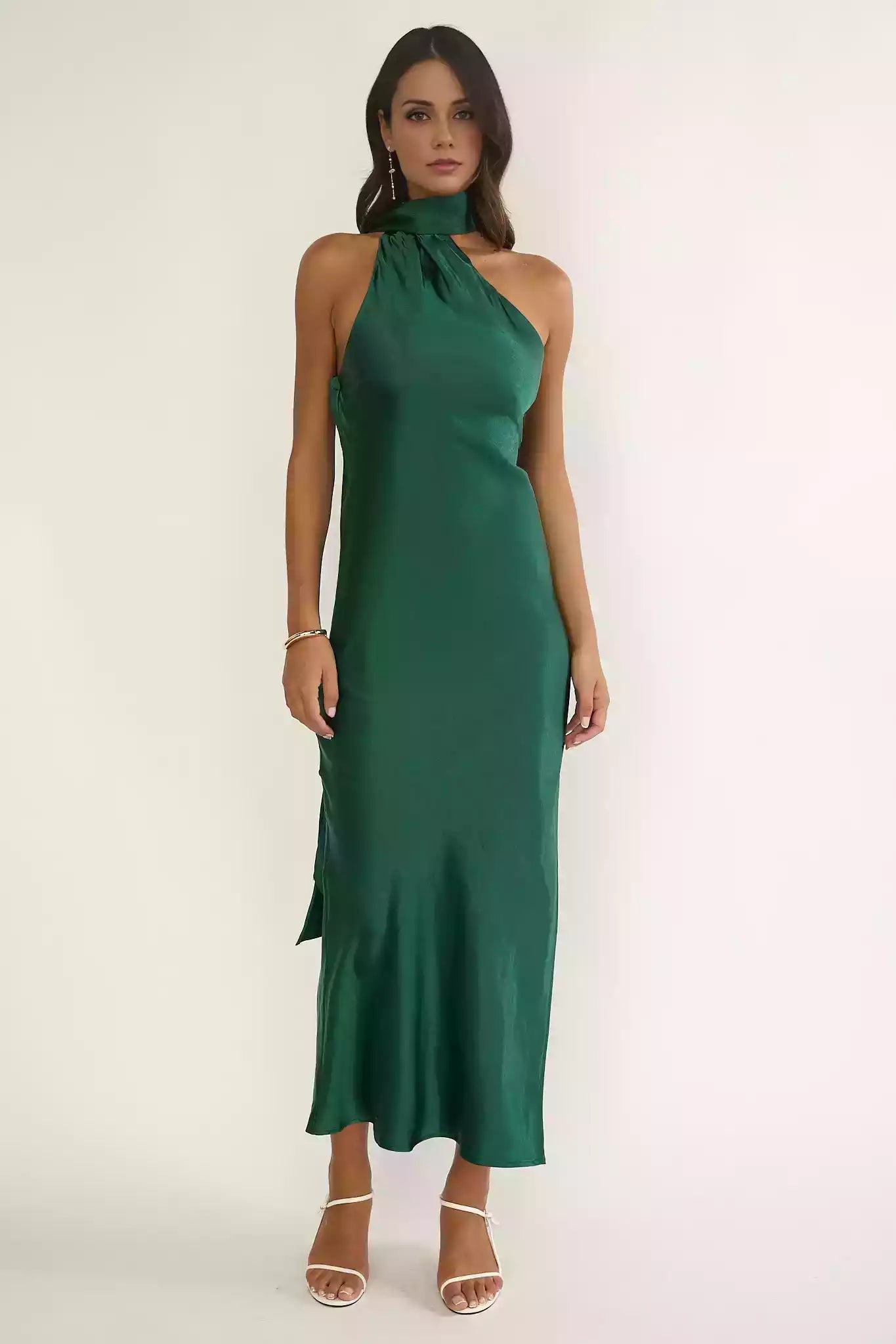 Stunning Partial Lining Asymmetric Collar Side Split Side Zipper Prom Dresses