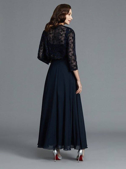 A-Line/Princess Sweetheart Sleeveless Chiffon Ankle-Length Mother of the Bride Dresses - RongMoon