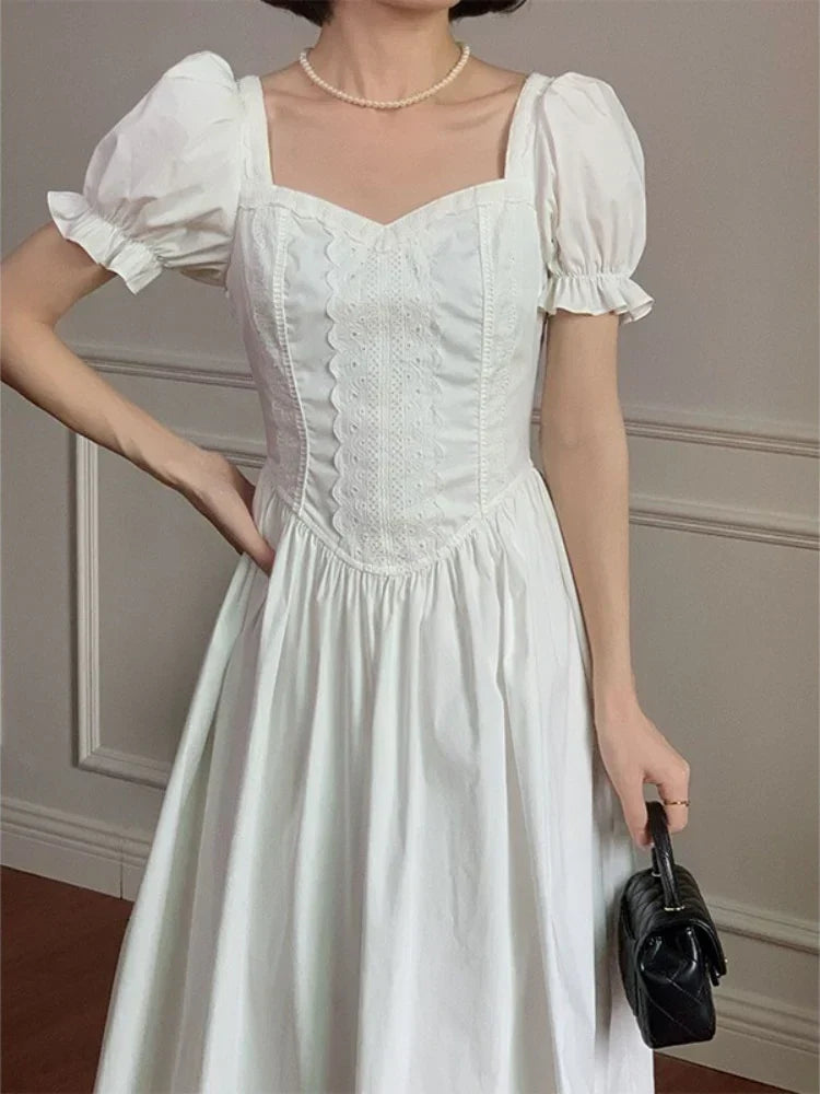 Retro Sweet Short Sleeve Birthday Party Dress HZ1024
