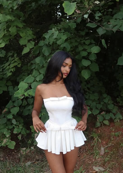 Chic White A-Line Strapless Bow Mini Party Dress Homecoming Dress HZ1024