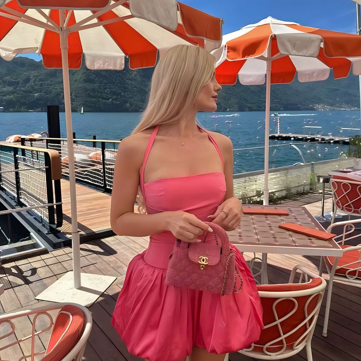 Halter Neck Sleeveless Tutu Pink Short Birthday Party Dress Prom Dress HZ1024