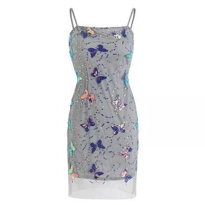 Chic Blue Strapless Sequin Bow Short Party Dress Homecoming Dress HZ1024