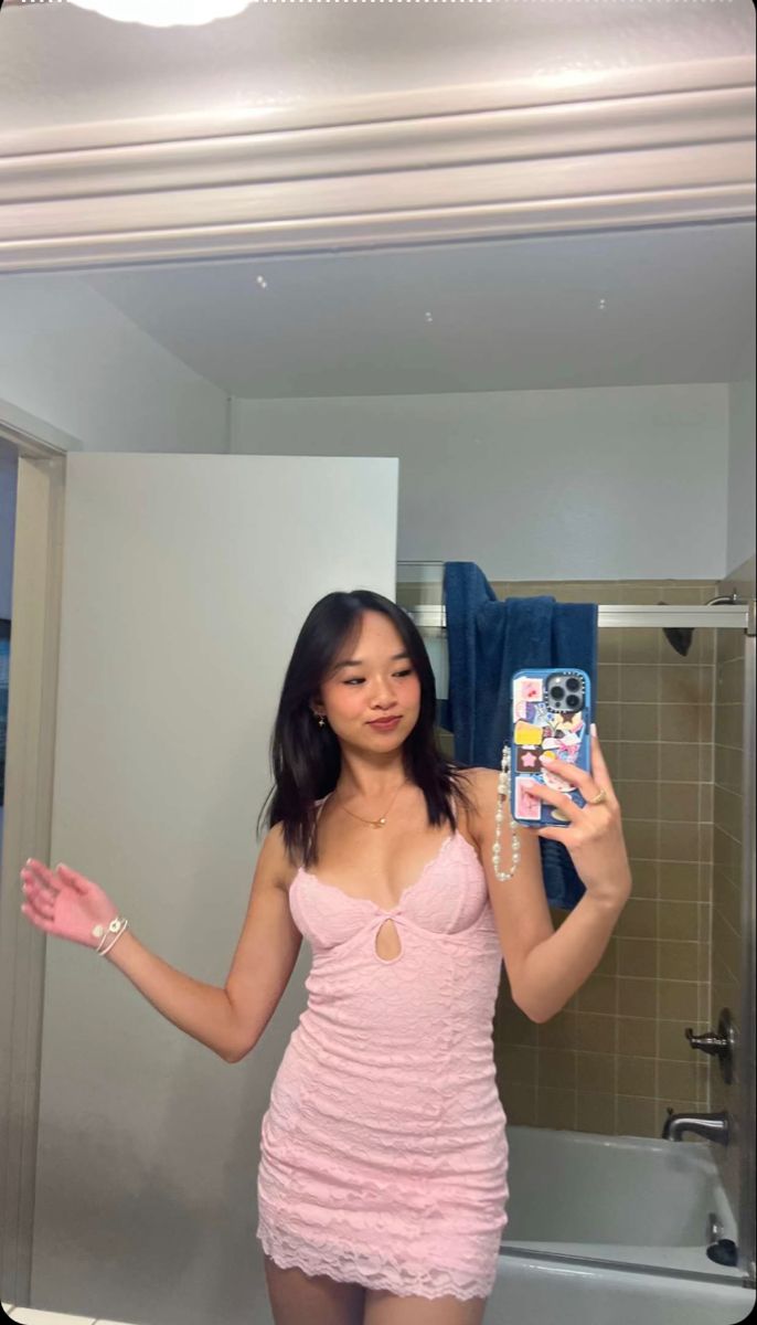 Sweet Pink Lace Halter Bodycon Backless Mini Party Dress Homecoming Dress HZ1024