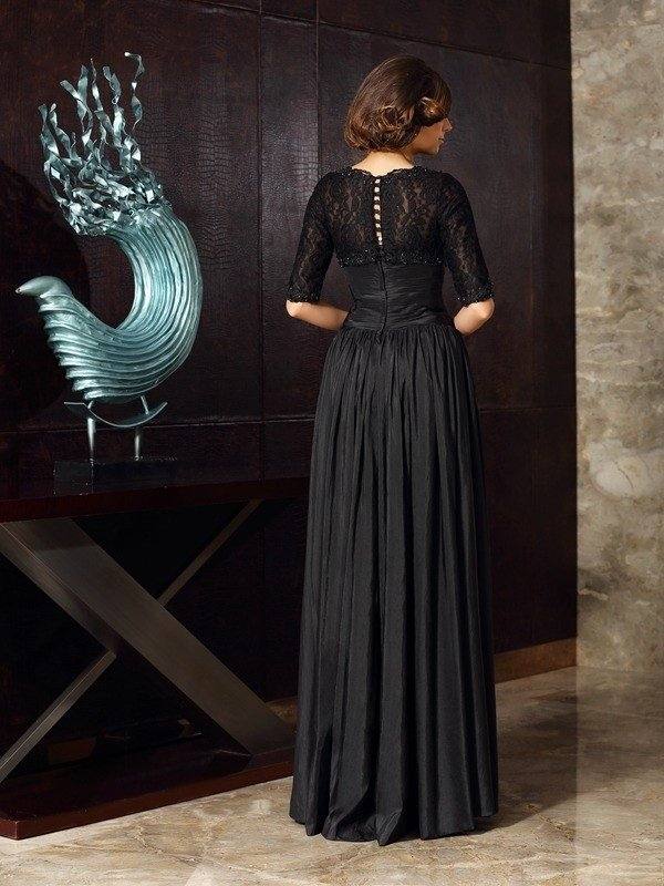 A-Line/Princess Sweetheart Applique Sleeveless Long Taffeta Mother of the Bride Dresses - RongMoon