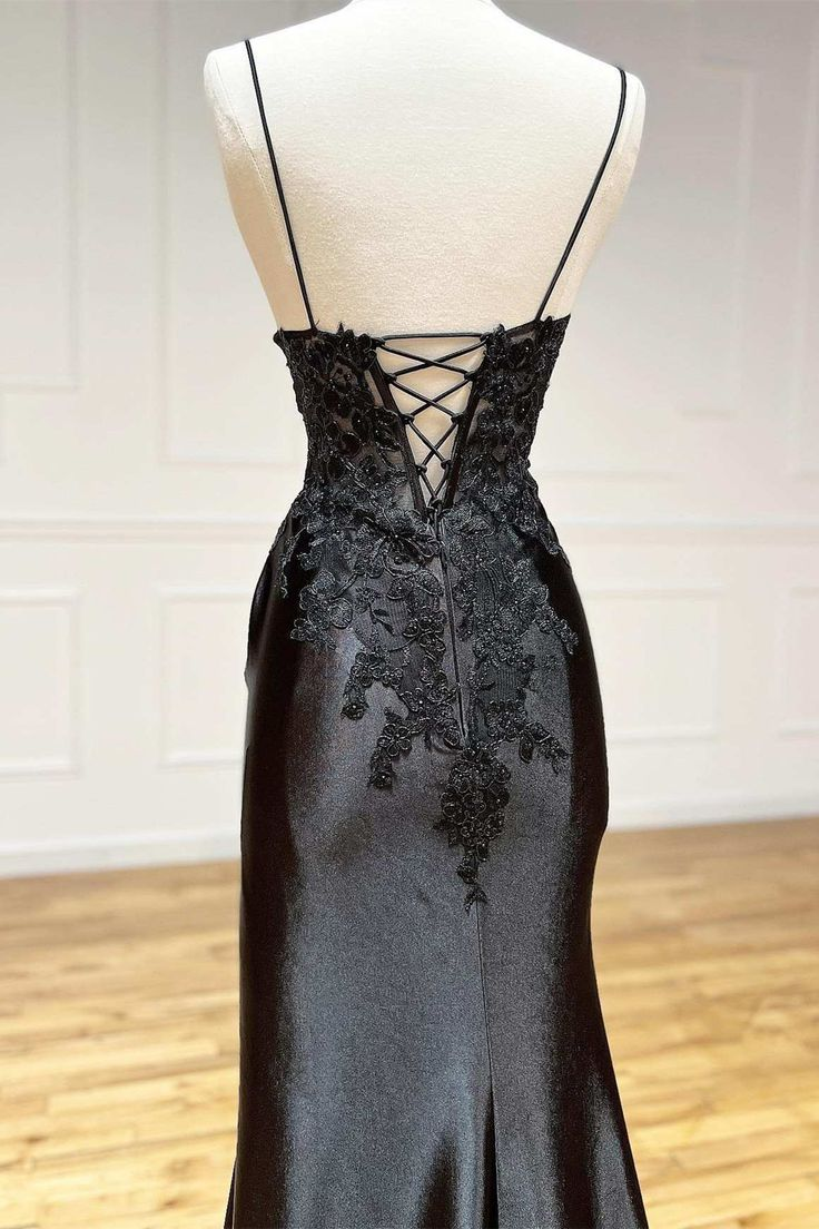Elegant Burgundy Satin Appliques Evening Dress Slit Prom Party Dress cc1795