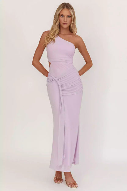 The super hot lining with a single shoulder waist hollow out side zipper makes the Prom Dresses look even more gorgeous