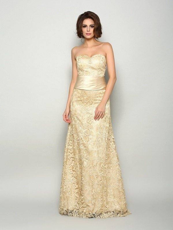 A-Line/Princess Sweetheart Sleeveless Long Satin Mother of the Bride Dresses - RongMoon