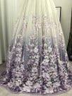 A-Line/Princess V-neck Tulle Applique Sleeveless Floor-Length Dresses - RongMoon