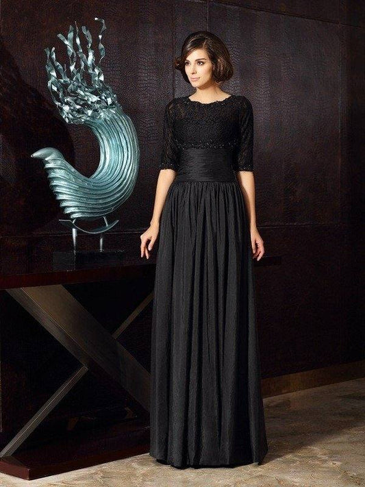 A-Line/Princess Sweetheart Applique Sleeveless Long Taffeta Mother of the Bride Dresses - RongMoon