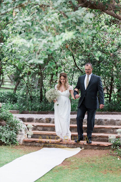 A-line/Princess Sweetheart Pregnant Wedding Dresses
