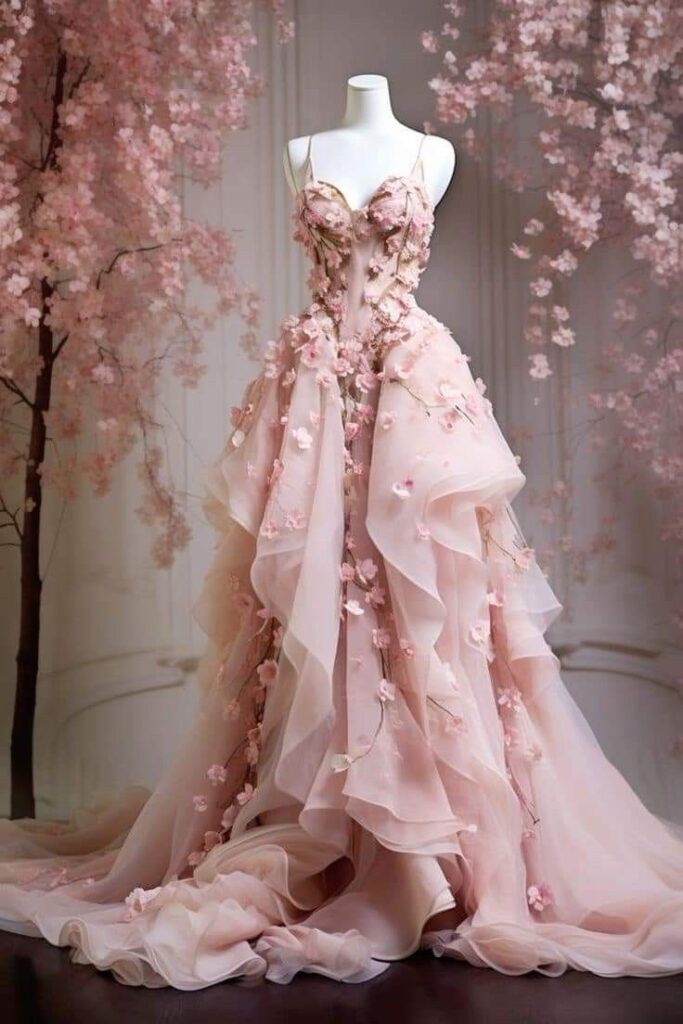 Pretty Pink Tulle Appliques Evening Dress,Spaghetti Straps Long Party Prom Dress cc2792